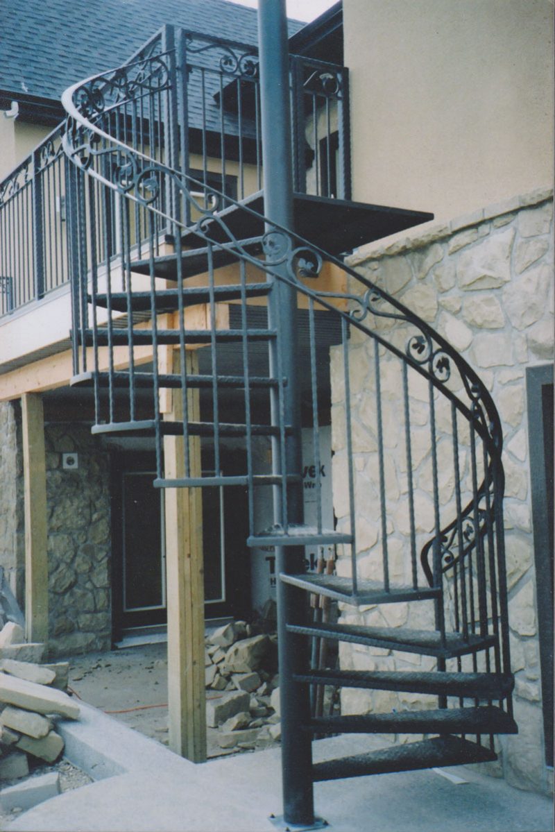 custom spiral staircase - made in Calgary - AJ Wrought Iron Ornamental