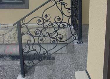 wrought iron step railing