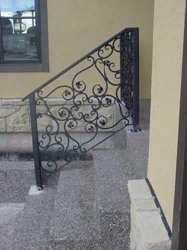 wrought iron step railing