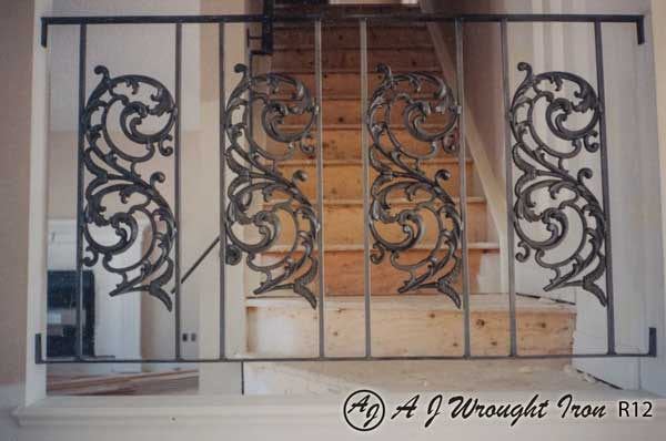iron railing with metal castings