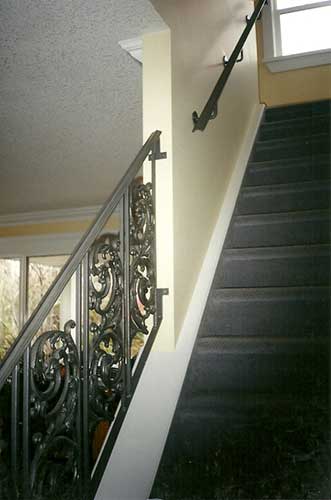 Iron railing with ornate castings