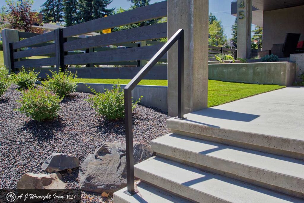 simple modern exterior railing