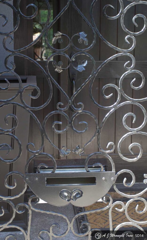 Ornamental wrought iron security gate