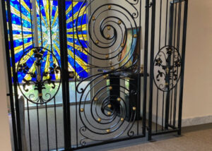 ornamental forged security door - interior gate