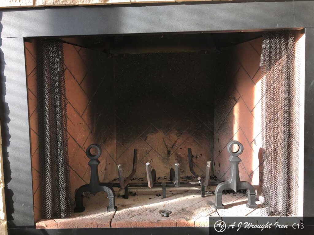 iron fireplace rack and grates