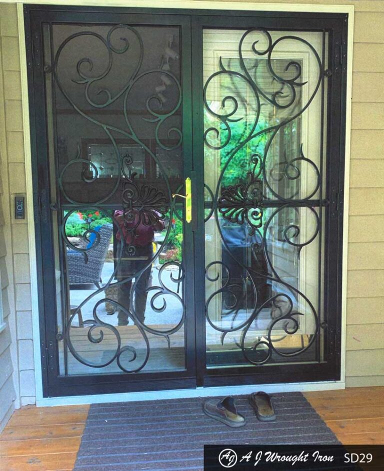 ornamental wrought iron security door