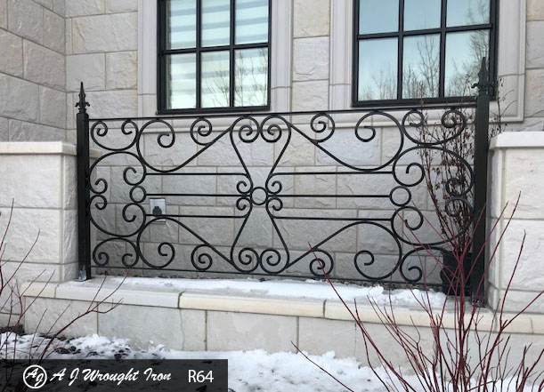 exterior ornamental iron railing