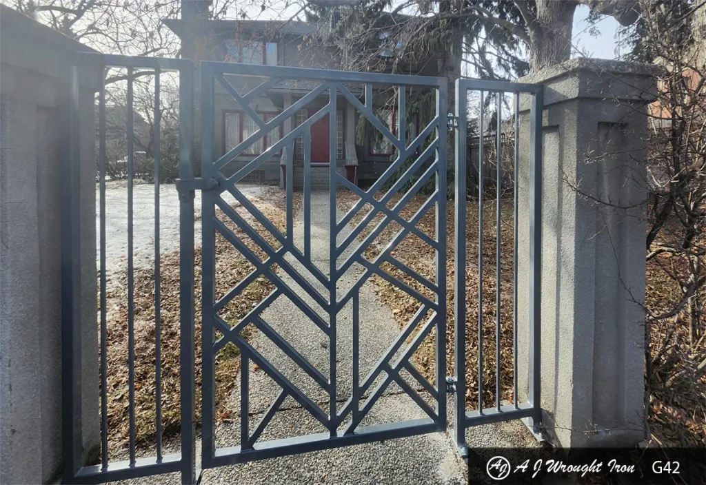 modern metal property gate